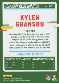 2023 Donruss #128 Kylen Granson Back