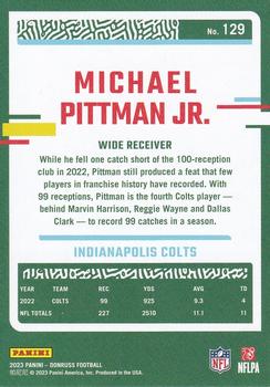 2023 Donruss #129 Michael Pittman Jr. Back