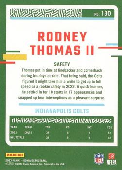 2023 Donruss #130 Rodney Thomas II Back