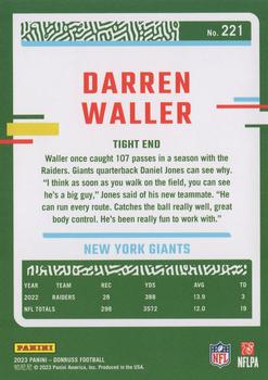 2023 Donruss #221 Darren Waller Back