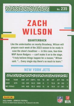 2023 Donruss #235 Zach Wilson Back