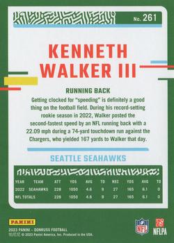 2023 Donruss #261 Kenneth Walker III Back