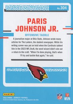 2023 Donruss #304 Paris Johnson Jr. Back