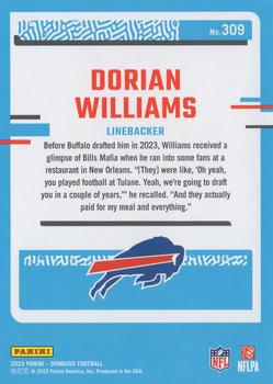 2023 Donruss #309 Dorian Williams Back