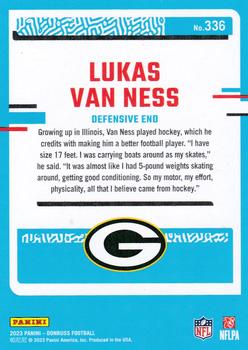2023 Donruss #336 Lukas Van Ness Back