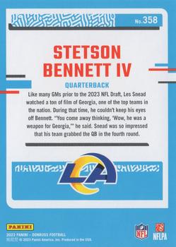 2023 Donruss #358 Stetson Bennett IV Back