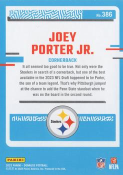 2023 Donruss #386 Joey Porter Jr. Back