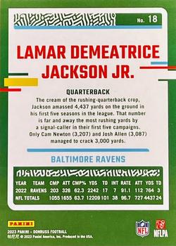 2023 Donruss #18 Lamar Jackson Back