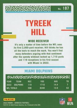 2023 Donruss #187 Tyreek Hill Back