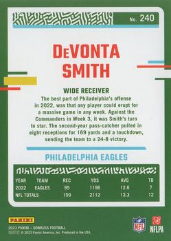 2023 Donruss #240 DeVonta Smith Back