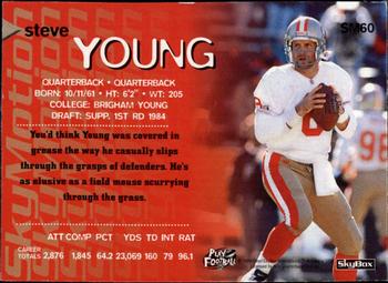 1996 SkyBox SkyMotion #SM60 Steve Young Back