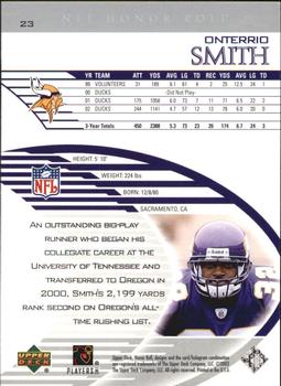 2003 Upper Deck Honor Roll - Silver #23 Onterrio Smith Back