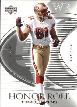 2003 Upper Deck Honor Roll - Silver #81 Terrell Owens Front