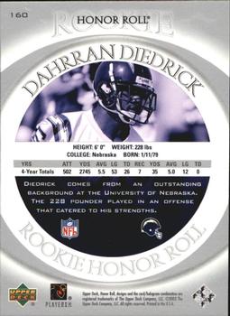2003 Upper Deck Honor Roll - Silver #160 Dahrran Diedrick Back