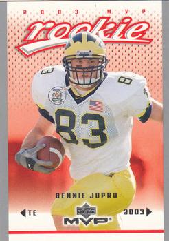 2003 Upper Deck MVP - Silver #412 Bennie Joppru Front