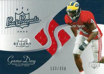 2003 Upper Deck Pros & Prospects - Game Day Jerseys #JC-RB Ronald Bellamy Front