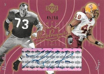 2003 Upper Deck Pros & Prospects - Gold #137 Terrell Suggs / Leo Nomellini Front
