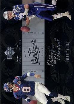2003 Upper Deck Pros & Prospects - The Power and the Potential #PP1 David Carr / Tom Brady Front