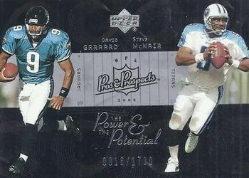 2003 Upper Deck Pros & Prospects - The Power and the Potential #PP4 David Garrard / Steve McNair Front