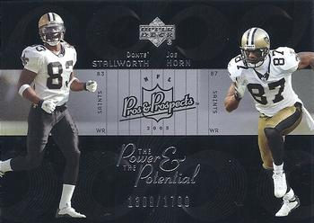 2003 Upper Deck Pros & Prospects - The Power and the Potential #PP16 Donte Stallworth / Joe Horn Front