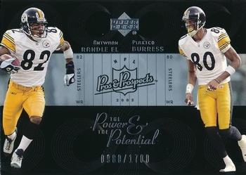 2003 Upper Deck Pros & Prospects - The Power and the Potential #PP17 Antwaan Randle El / Plaxico Burress Front