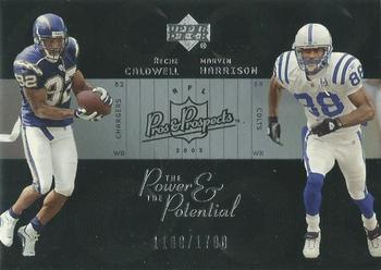2003 Upper Deck Pros & Prospects - The Power and the Potential #PP22 Reche Caldwell / Marvin Harrison Front