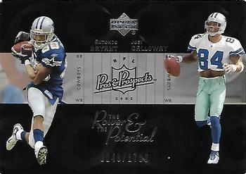 2003 Upper Deck Pros & Prospects - The Power and the Potential #PP23 Antonio Bryant / Joey Galloway Front