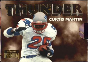 1996 SkyBox Premium - Thunder and Lightning #8 Curtis Martin Front