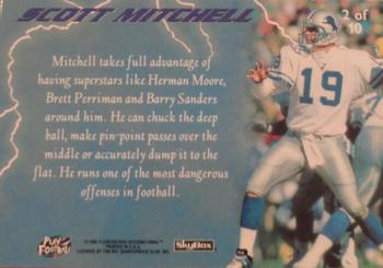 1996 SkyBox Premium - Thunder and Lightning #2 Scott Mitchell Back