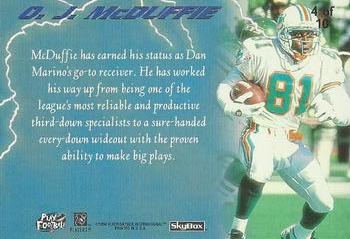 1996 SkyBox Premium - Thunder and Lightning #4 O.J. McDuffie Back