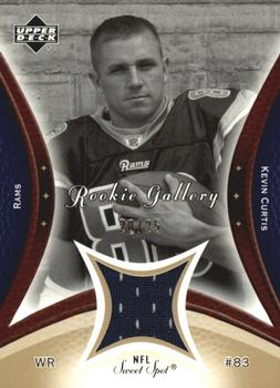 2003 Upper Deck Sweet Spot - Rookie Gallery Jersey Gold #RG-KC Kevin Curtis Front