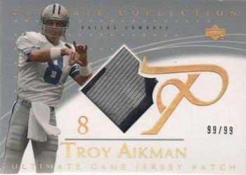 2003 Upper Deck Ultimate Collection - Ultimate Game Jersey Patches #GJP-TA Troy Aikman Front