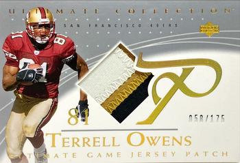 2003 Upper Deck Ultimate Collection - Ultimate Game Jersey Patches #GJP-TO Terrell Owens Front