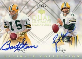 2003 Upper Deck Ultimate Collection - Dual Ultimate Signatures #DSSF Bart Starr / Brett Favre Front