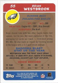 2004 Bazooka - Gold #55 Brian Westbrook Back
