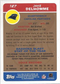 2004 Bazooka - Gold #127 Jake Delhomme Back