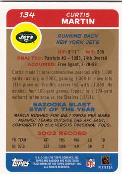 2004 Bazooka - Gold #134 Curtis Martin Back
