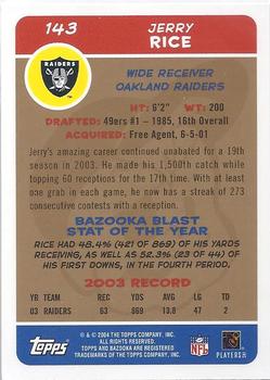 2004 Bazooka - Gold #143 Jerry Rice Back