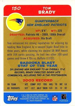 2004 Bazooka - Gold #150 Tom Brady Back