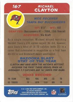 2004 Bazooka - Gold #167 Michael Clayton Back