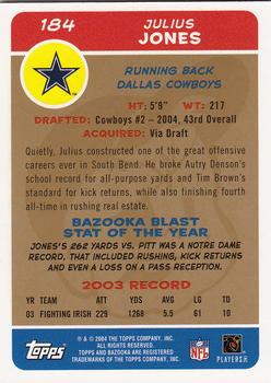 2004 Bazooka - Gold #184 Julius Jones Back