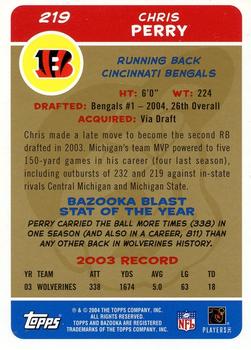 2004 Bazooka - Gold #219 Chris Perry Back