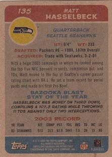 2004 Bazooka - Minis #135 Matt Hasselbeck Back