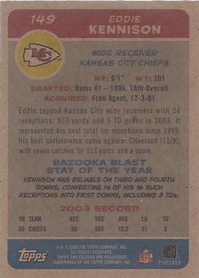 2004 Bazooka - Minis #149 Eddie Kennison Back