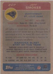 2004 Bazooka - Minis #207 Jeff Smoker Back