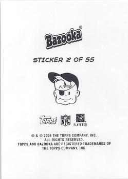 2004 Bazooka - Stickers #2 Jevon Kearse / Julius Peppers / Dwight Freeney / Michael Strahan Back