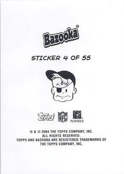 2004 Bazooka - Stickers #4 Julian Peterson / Dat Nguyen / Jamie Sharper / Terrell Suggs Back
