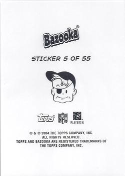 2004 Bazooka - Stickers #5 Derrick Brooks / Ray Lewis / Keith Brooking / Zach Thomas Back