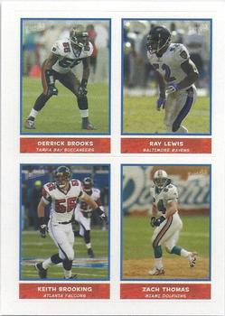 2004 Bazooka - Stickers #5 Derrick Brooks / Ray Lewis / Keith Brooking / Zach Thomas Front