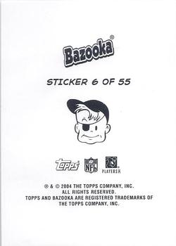 2004 Bazooka - Stickers #6 Peyton Manning / Brett Favre / Donovan McNabb / Michael Vick Back